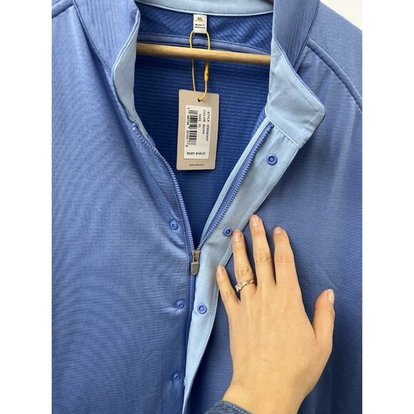 Peter Millar Vest Mens Blue Bonnet Beaumont Snap Golf Lightweight Stretch Sz XL - Picture 4 of 10